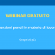 webinar gratuito Sanzioni penali in materia di lavoro