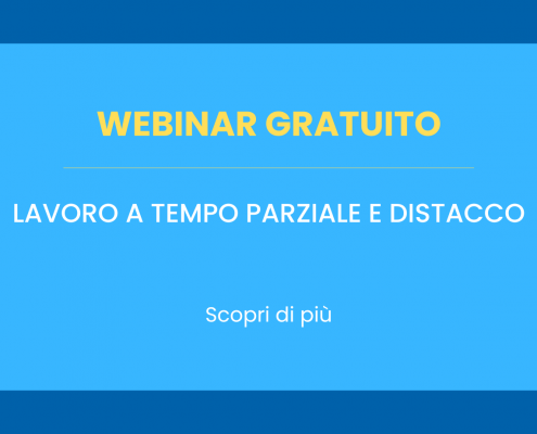 Webinar online 30 marzo 2026: Lavoro a tempo parziale e distacco